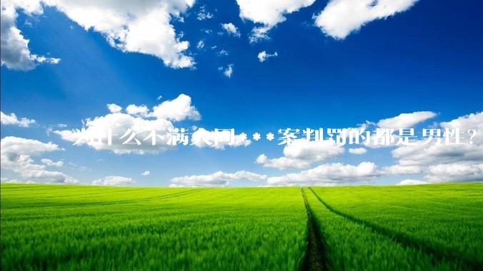 为什么不满大同***案判罚的都是男性？
