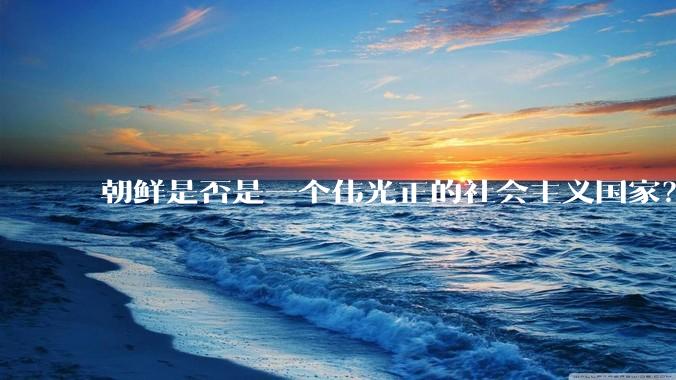朝鲜是否是一个伟光正的社会主义国家？