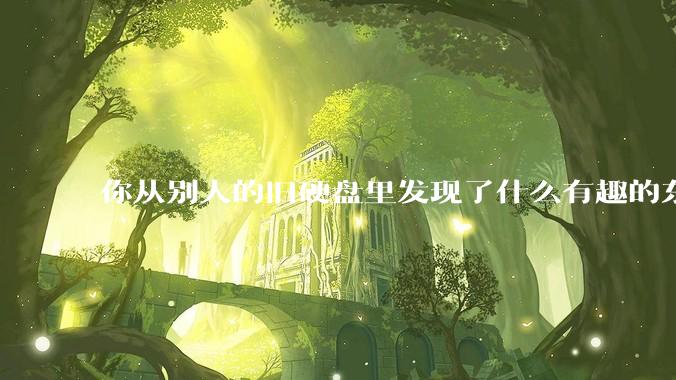 你从别人的旧硬盘里发现了什么有趣的东西？