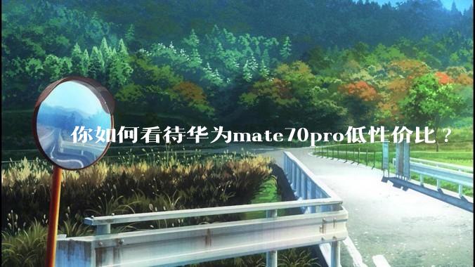 你如何看待华为mate70pro低性价比?