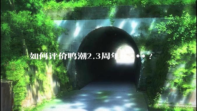 如何评价鸣潮2.3周年庆***?