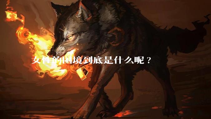 女性的困境到底是什么呢?